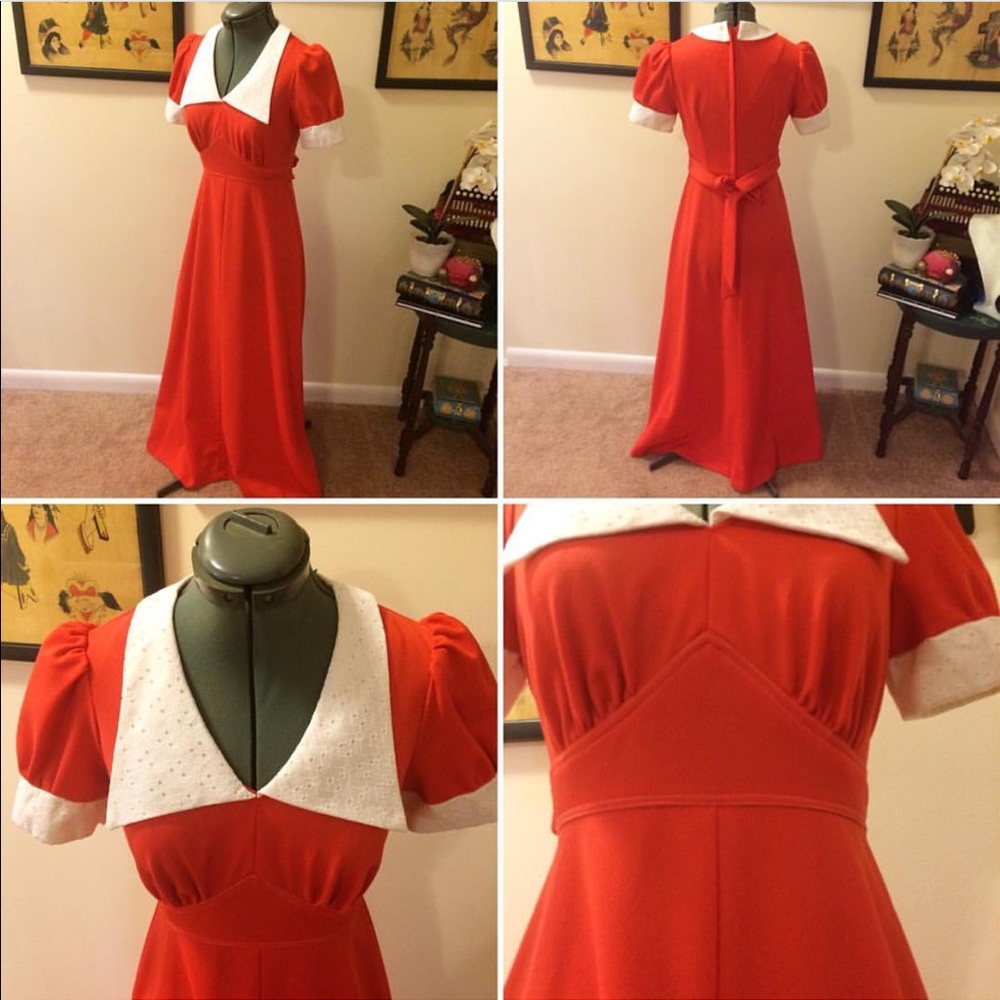 Vintage 70's does 40's maxi dress